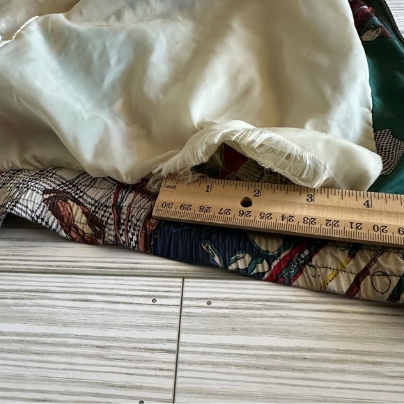 Vintage 80s EVR Golf All Over Windbreaker Silk zip Women's Jacket - Picture 13 of 17